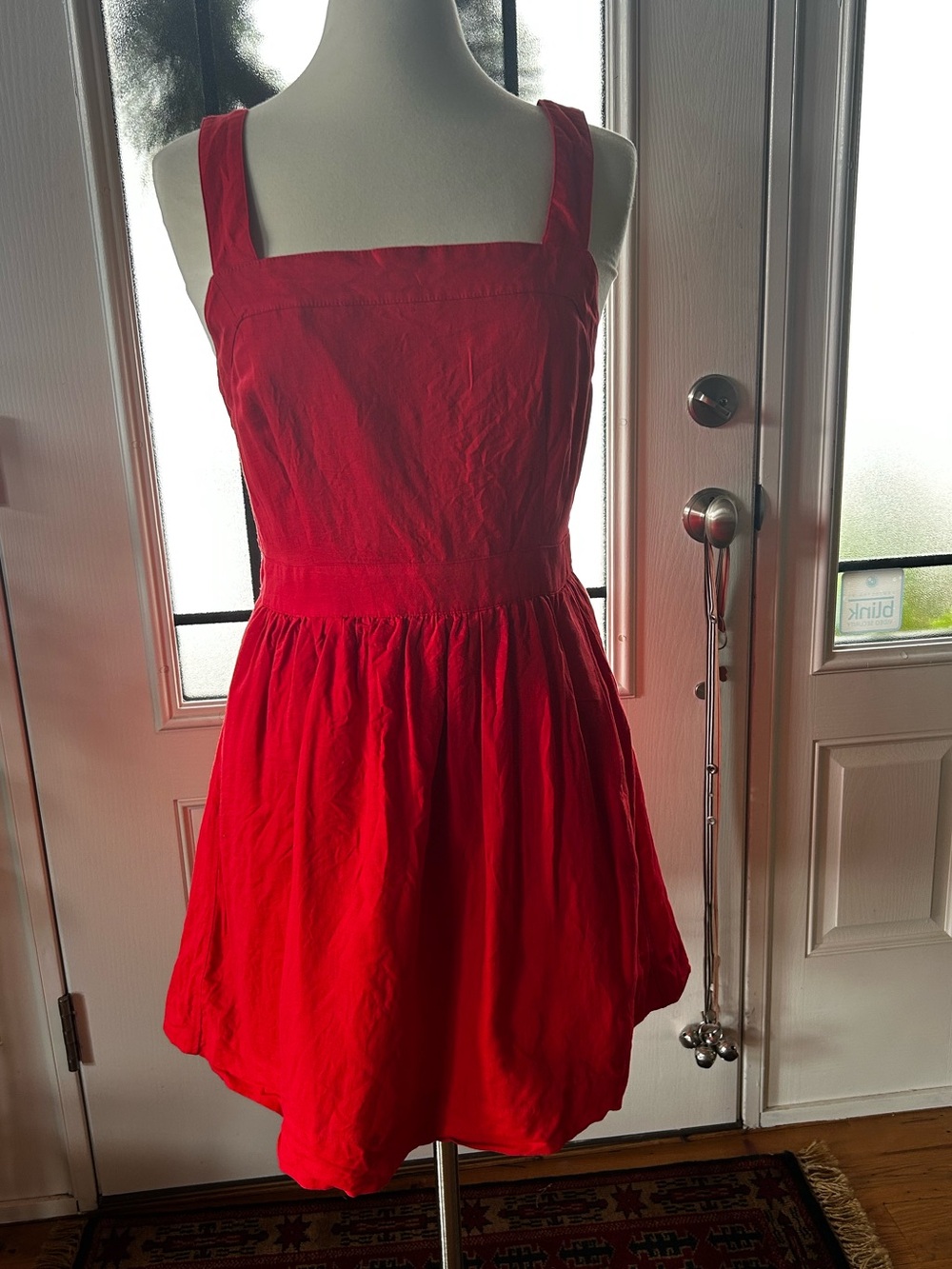 J Crew Red Square-Neck Sundress - Women's Dress